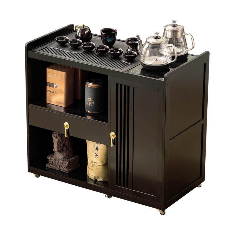移动茶桌小茶台烧水壶一体家用茶水柜实木阳台茶几煮泡茶简约轻奢,淘宝优惠券,粉丝福利购,淘宝优惠卷