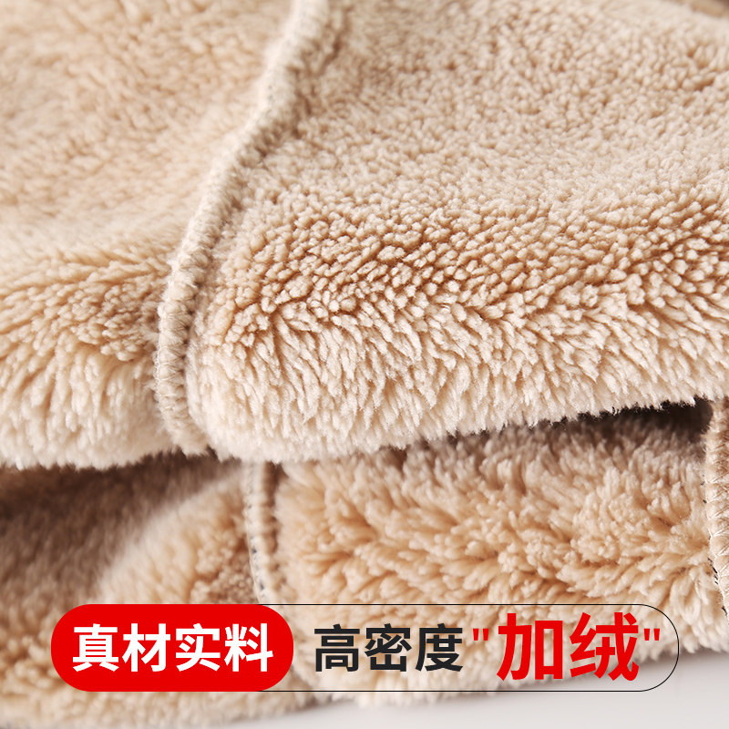 特厚保暖棉秋冬季儿童加绒运动裤 北极绒哈易裤子