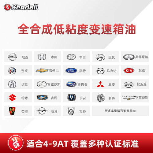 kendall 康度自动变速箱油 ATF LV 全合成适用福特别克丰田波箱油 - 图0