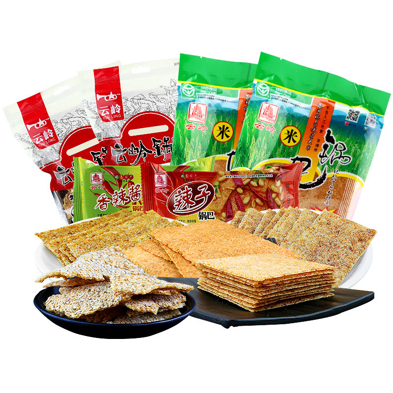 云岭手工安徽特产非油炸原味锅巴 云岭食品膨化食品