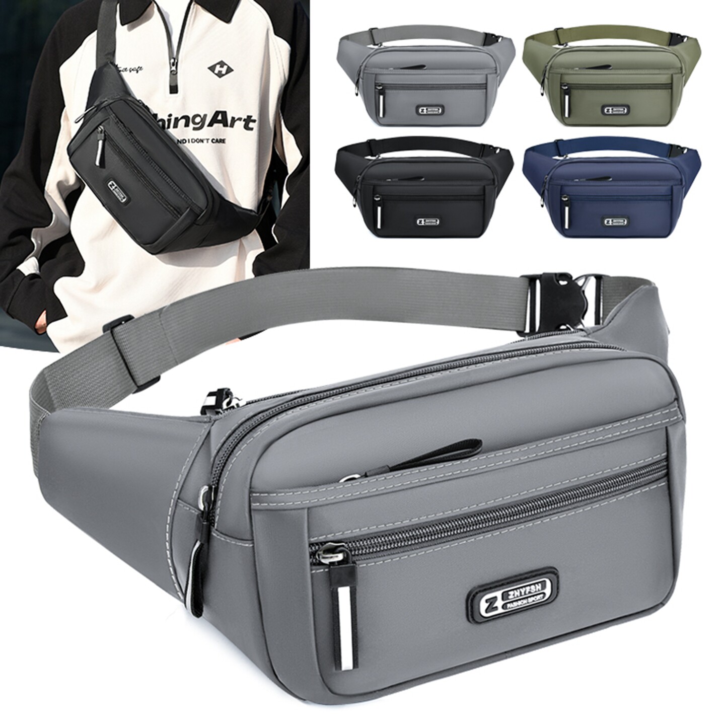 Wear-resistant and waterproof multifunctional men's tool belt bag
