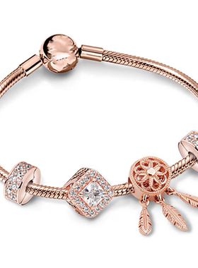 玫瑰金色串珠二十六个字