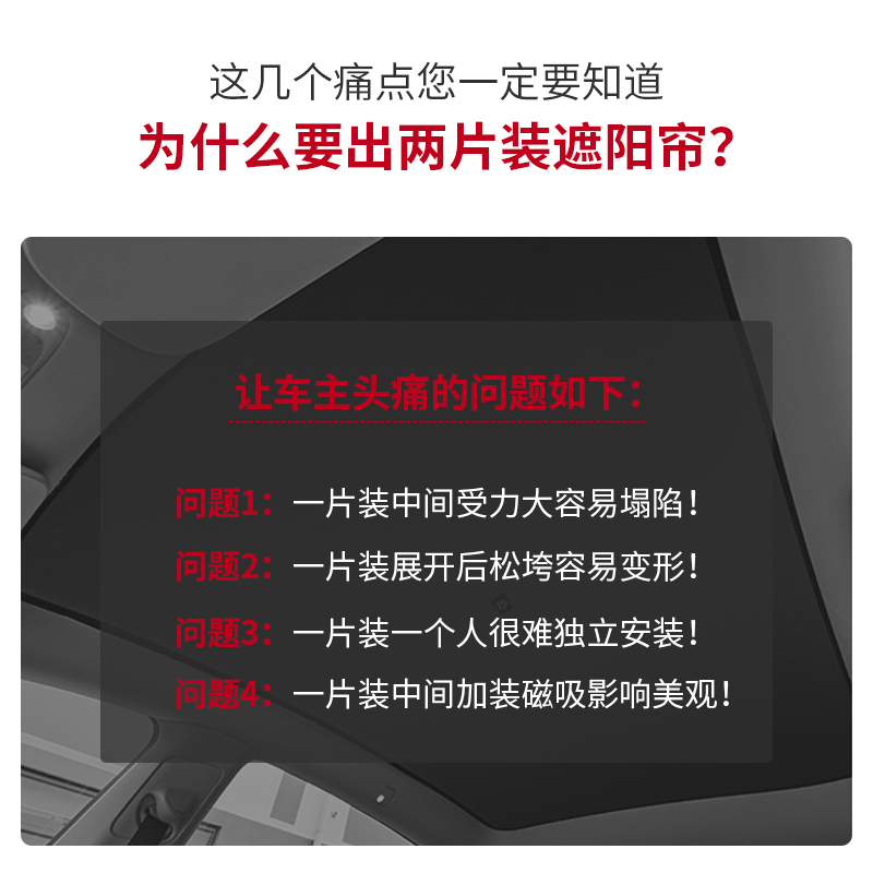 23点养车特斯拉ModelY3遮阳帘防晒隔热天窗改装配件不塌陷遮阳顶-图1