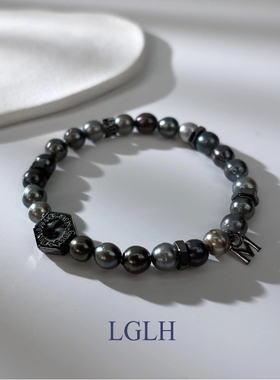 天然海水大溪地巴洛克珍珠手链