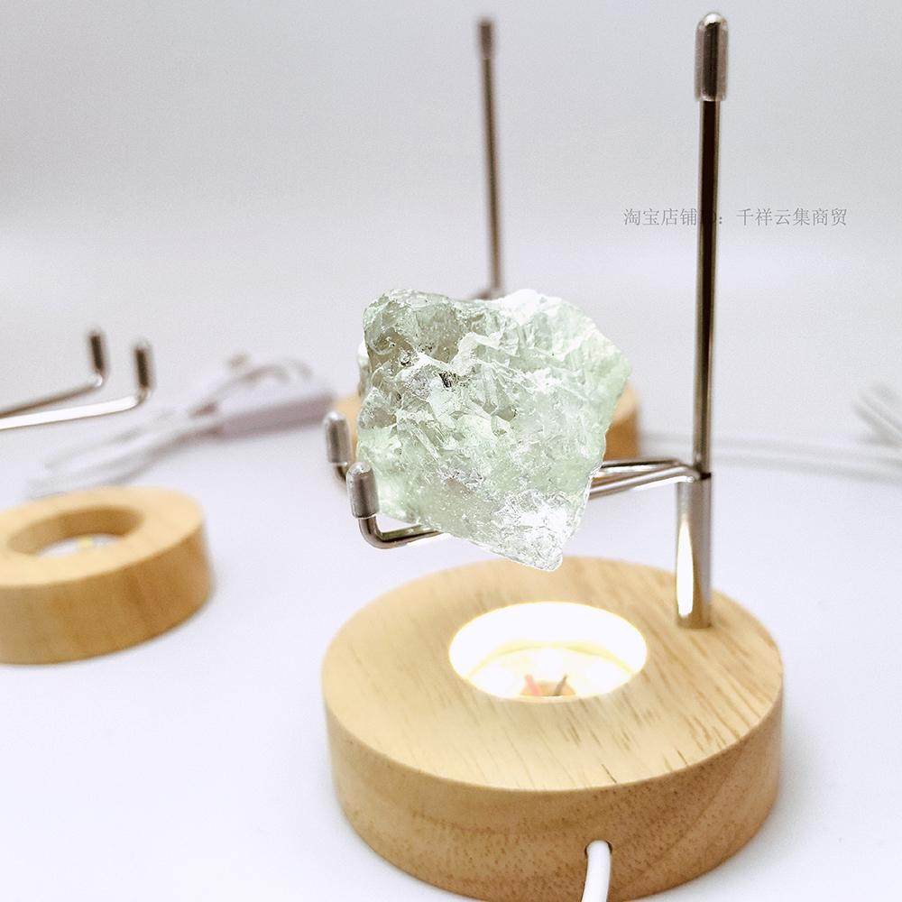 爱心水晶球底座支架矿标原石随形万能支架LED灯座实木USB接口,淘宝优惠券,粉丝福利购,淘宝优惠卷