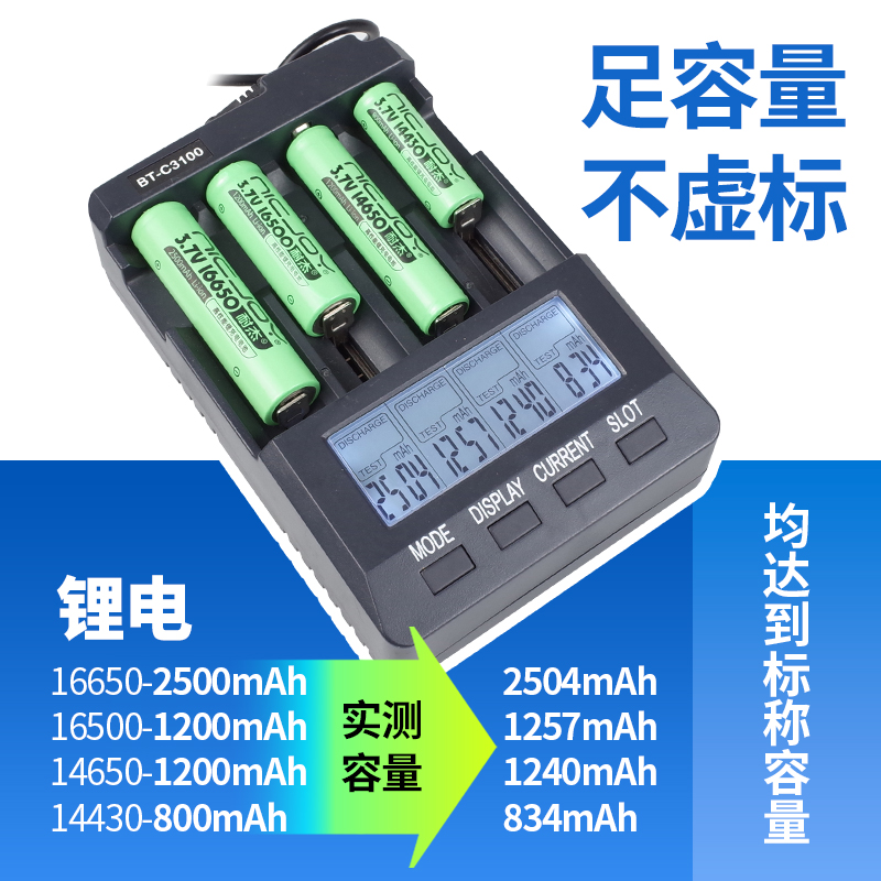 耐杰3.7V 14430 16500 16650 14650锂电池 可充电定制加焊脚焊片 - 图1