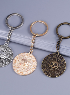 阿兹特克金币项链铜币骷髅挂件