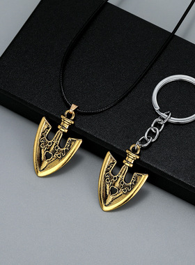 复古做旧款虫箭挂件金属项链