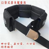 Diving counterweight bag 5 Lead bags 4 Blocks Counterweight Belt Quick Shackle buckle Lead with 6 pockets Type of diving belt