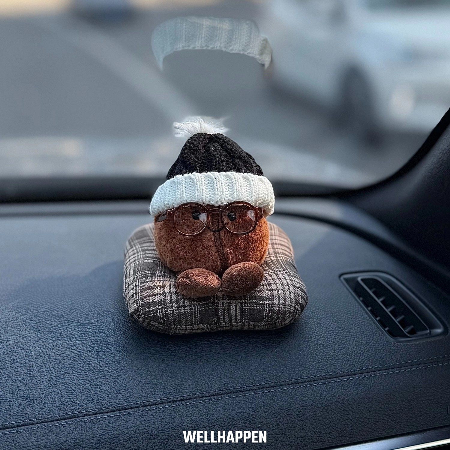 过冬躺平咖啡豆汽车内装饰品摆件中控台副驾驶可爱有趣车载玩偶,淘宝优惠券,粉丝福利购,淘宝优惠卷