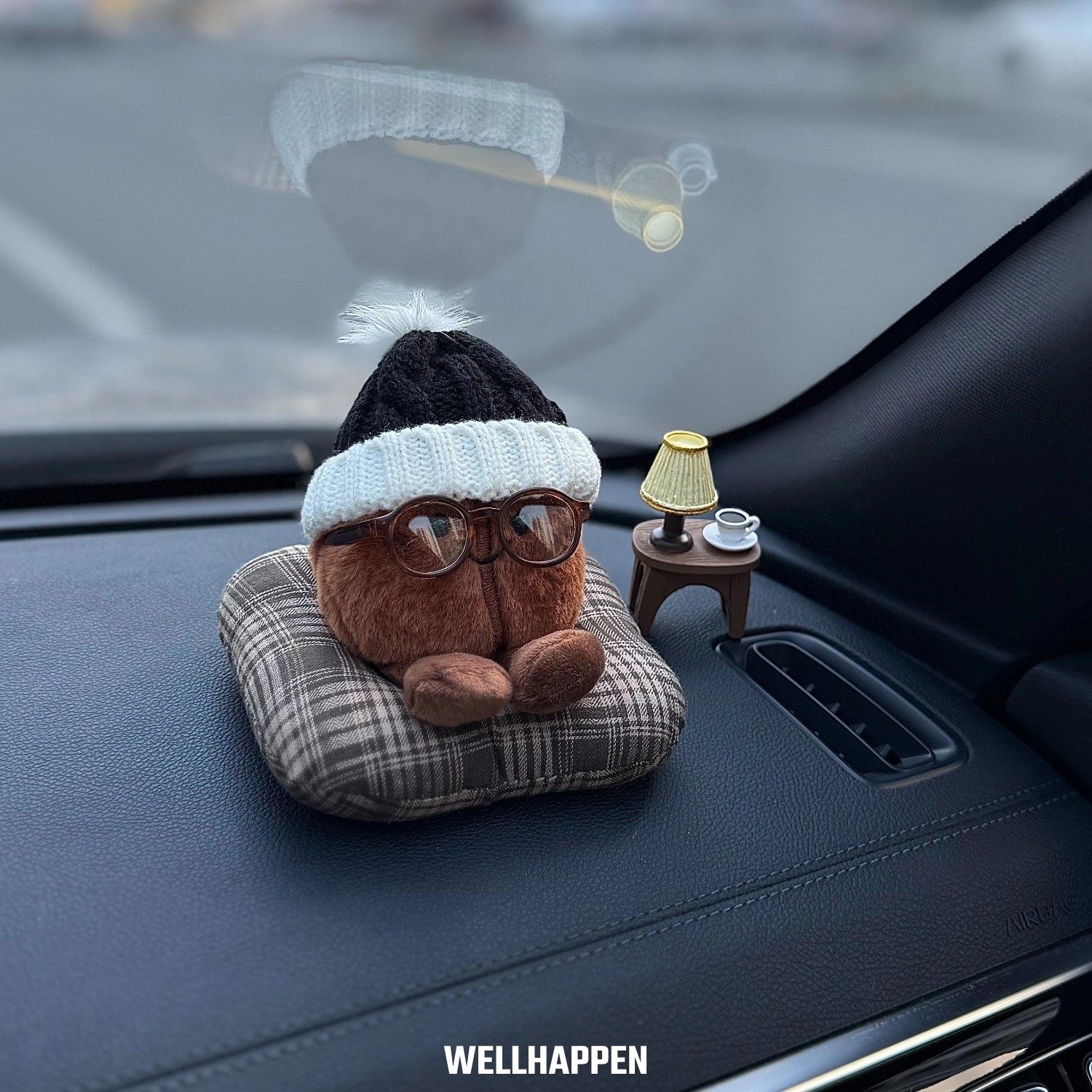 过冬躺平咖啡豆汽车内装饰品摆件中控台副驾驶可爱有趣车载玩偶,淘宝优惠券,粉丝福利购,淘宝优惠卷