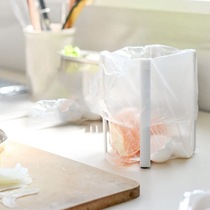 Desktop Mini Trash Can Home Folding Iron Art Garbage Bag Bracket Kitchen Countertops Office Table Intake Basket