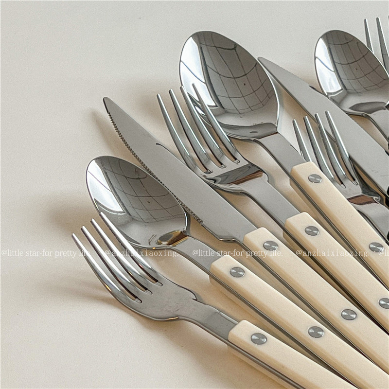 法式ins风西餐刀叉勺甜品叉勺复古汤勺高颜值意面叉不锈钢水果叉,淘宝优惠券,粉丝福利购,淘宝优惠卷