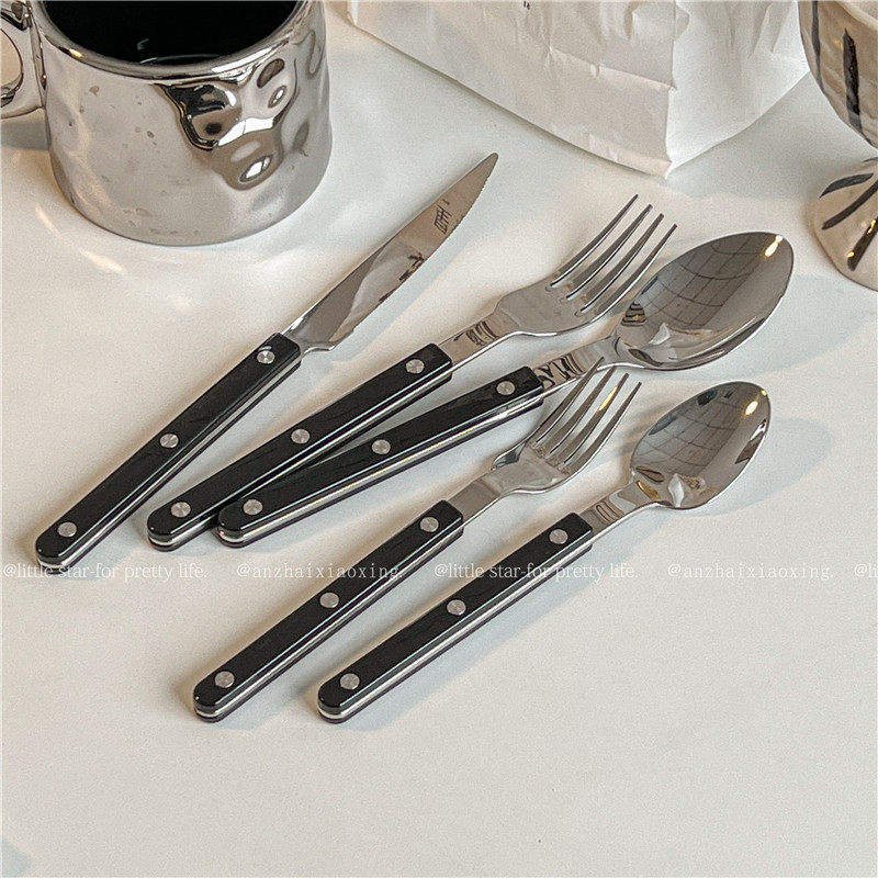 法式ins风西餐刀叉勺甜品叉勺复古汤勺高颜值意面叉不锈钢水果叉,淘宝优惠券,粉丝福利购,淘宝优惠卷