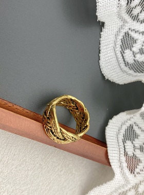 铜铸镀金做旧工艺复古戒指指环女