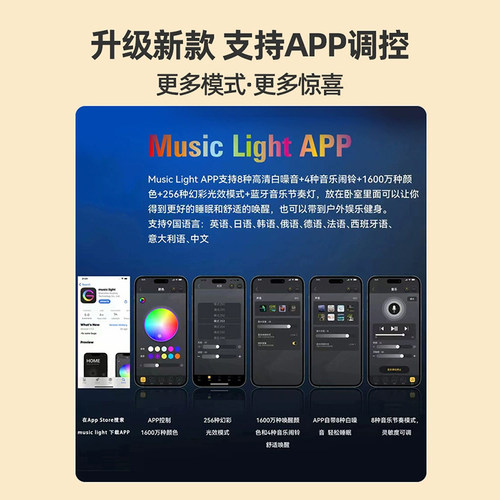 蓝牙音响小夜灯智能语音声控卧室床头台灯高级520送女友生日礼物 - 图3