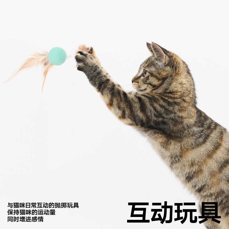 pidan猫玩具弹力球3只装跳跳球逗猫玩具猫狗自嗨解闷互动宠物用品 - 图2