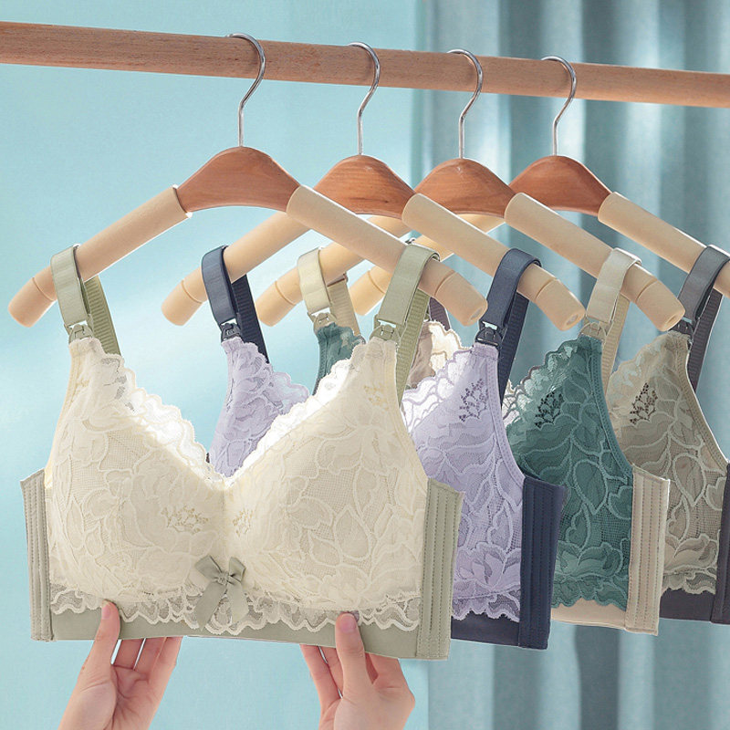 孕妇内衣聚拢防下垂大码喂奶文胸罩 港模哺乳文胸