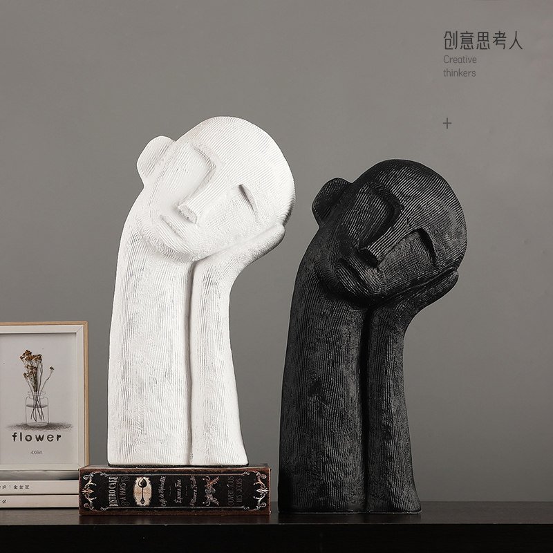 现代高级感摆件抽象艺术人物雕塑客厅书房玄关酒柜软装家居装饰品,淘宝优惠券,粉丝福利购,淘宝优惠卷