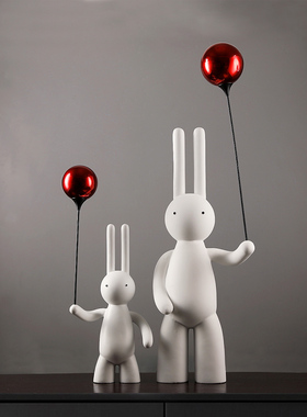 现代创意气球雕塑摆件客厅玄关柜电视柜落地展厅酒店售楼处装饰品