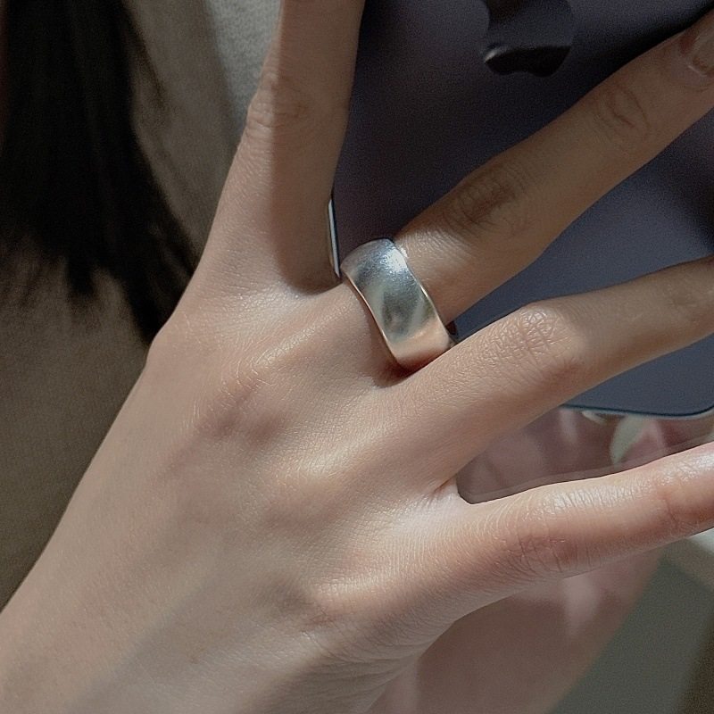 S925纯银韩版小众设计感闭口重工日系博主指环韩国风时髦戒指,淘宝优惠券,粉丝福利购,淘宝优惠卷