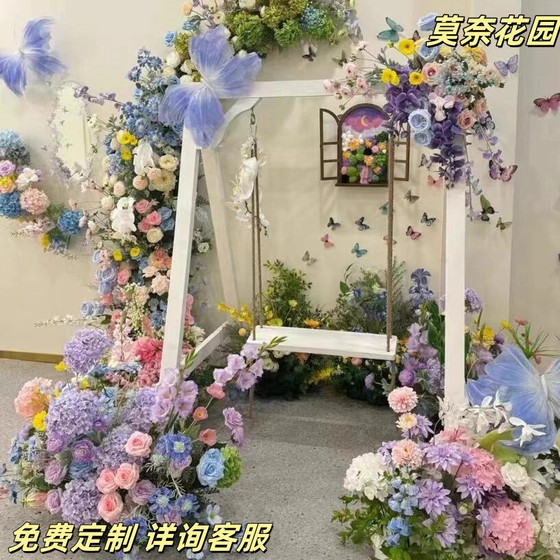 Monet garden landscaping waterfall artificial flowers