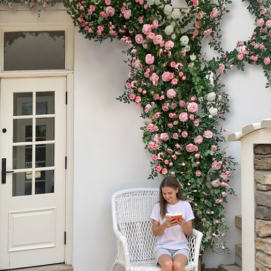 Simulated rose vine internet celebrity background