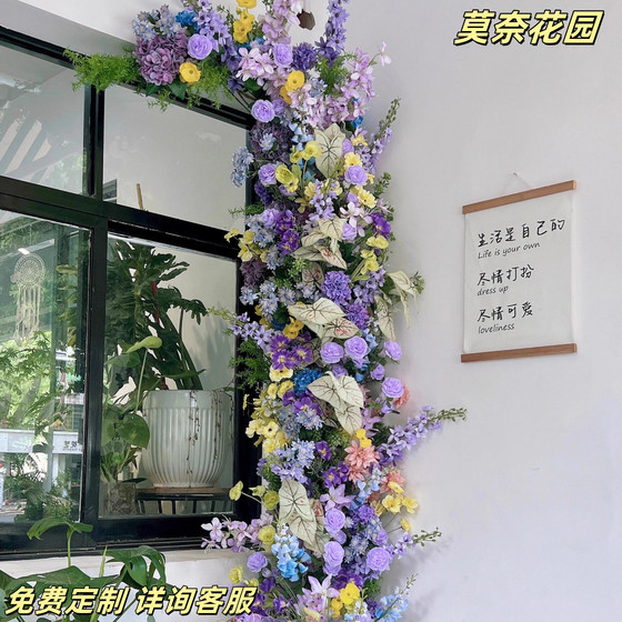 Monet garden landscaping waterfall artificial flowers