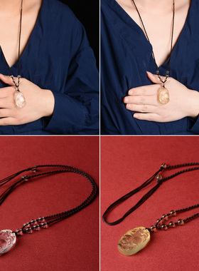 十二生肖属相猪护身符天然黄水晶