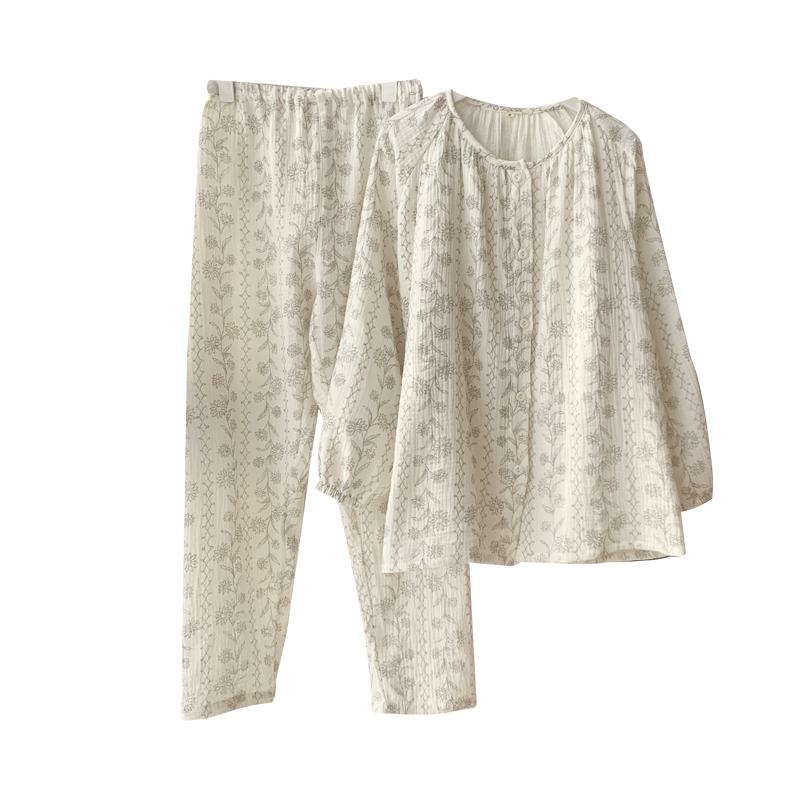 双层纱布月子服纯棉孕妇冬季喂奶睡衣产妇哺乳全棉A类家居服套装,淘宝优惠券,粉丝福利购,淘宝优惠卷