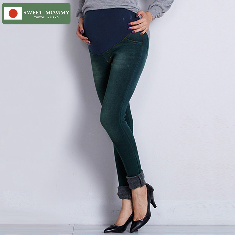 sweetmommy孕妇托腹裤子冬季加绒长 SweetMommy海外孕妇直筒裤