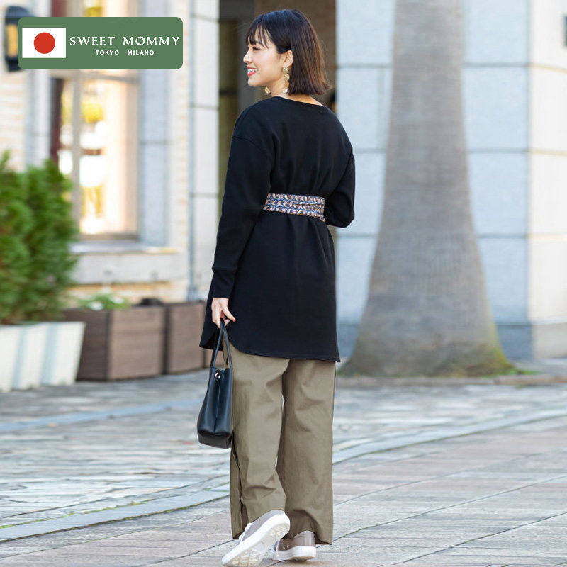 sweetmommy日本孕妇托腹宽松阔腿裤 SweetMommy海外孕妇阔腿裤
