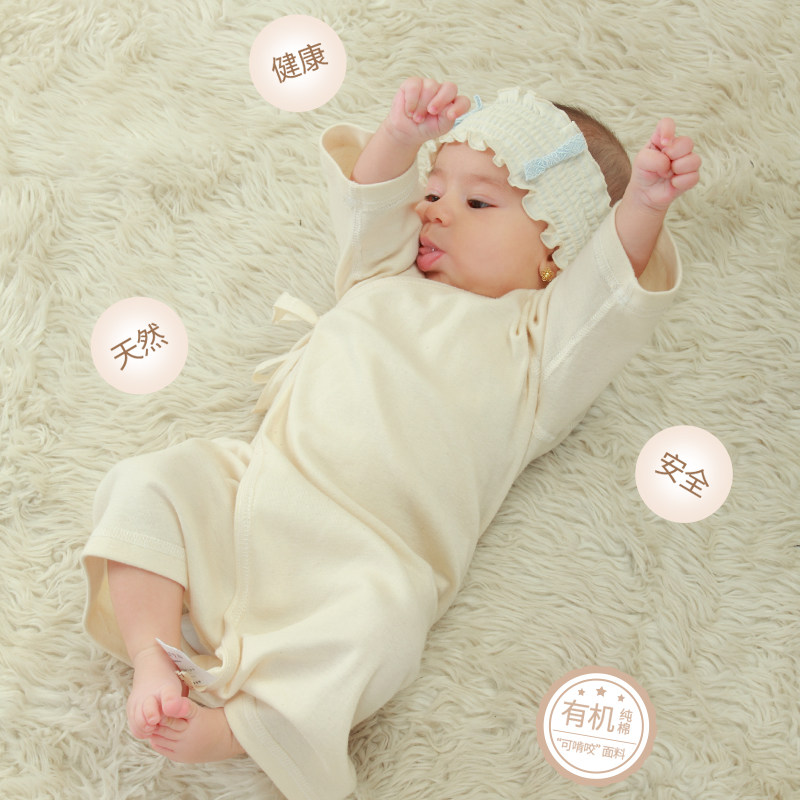 日本制内衣新生儿有机四季棉爬服 SweetMommy海外连身衣/爬服/哈衣