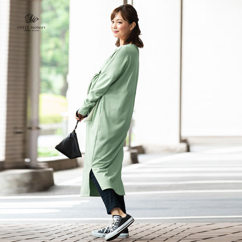 sweetmommy日本孕妇长款春秋连衣裙 SweetMommy海外连衣裙