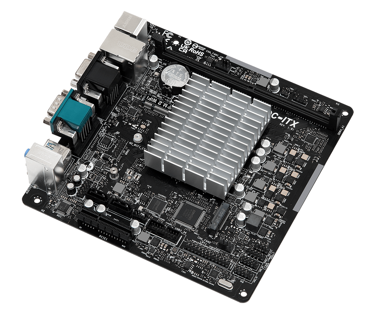 华擎（ASRock） N100DC-ITX主板四核N100处理器入门级高性价比-图1