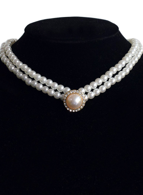 复古宫廷风超闪新娘婚纱珍珠项链