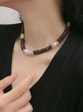 其他人造珍珠合金锁骨链女冷淡风