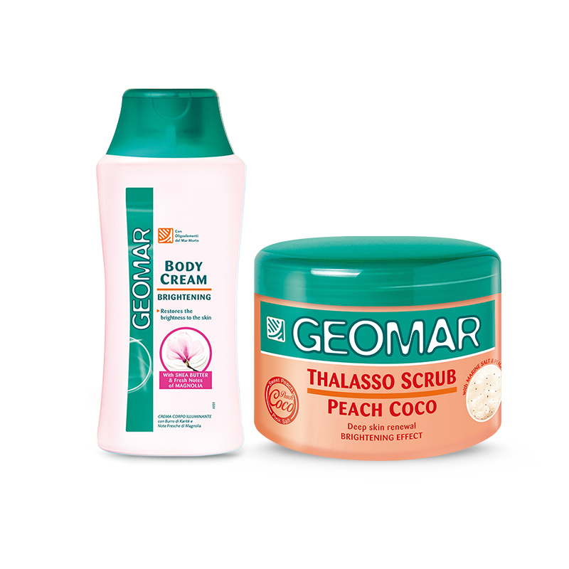 geomar吉儿玛旗舰店geomar吉儿玛美肤基础护理套装 蜜桃磨砂膏+保湿身体乳 滋润嫩滑3