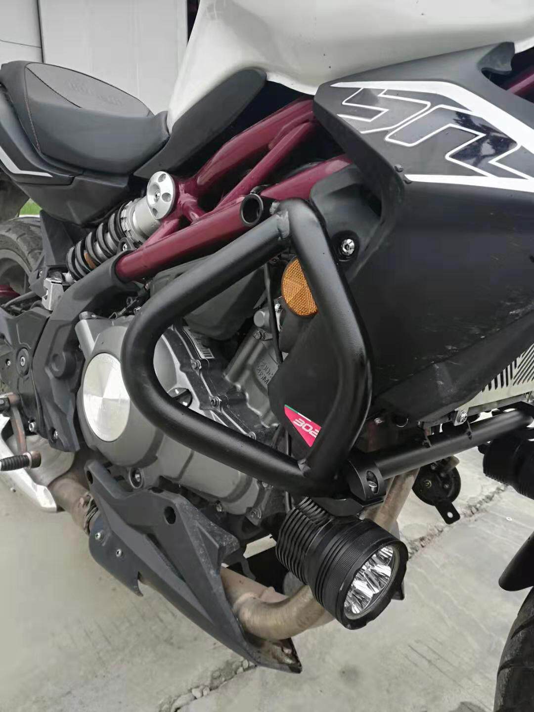 黄龙300/302s改装防摔护杠防摔杠保险杠/不锈钢缓冲特技杠竞技杠