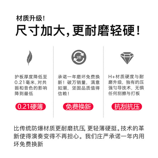 吉他透明护板装饰面板无胶贴纸41/40/3836保护签名不留胶扫弦贴膜