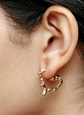 轻奢18K金耳钉耳环女饰品