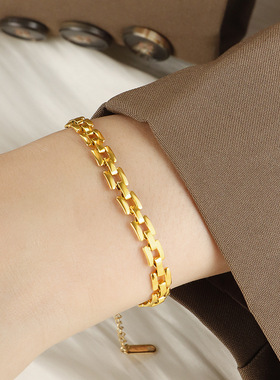 跨境爆款钛钢手链情侣款