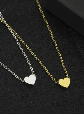 热销情侣闺蜜桃心项链