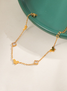 时尚简约几何钛钢手链