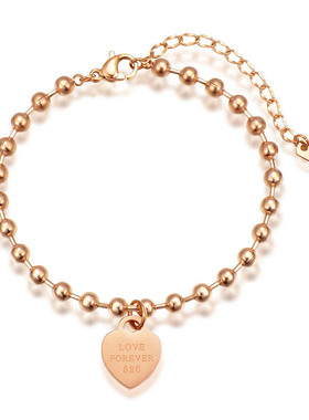 爱心钛钢手链简约冷淡风