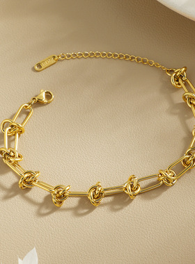 嘻哈钛钢打结手链3062