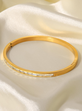 INS网红同款钛钢手镯女百搭时尚