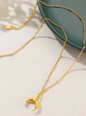 月牙项链轻奢小众设计