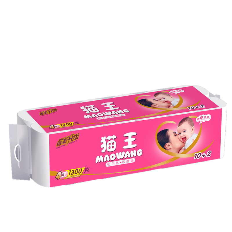 猫王卫生纸家用妇婴24卷纸巾无芯厕纸手纸原木浆加厚卷筒纸实惠装 - 图3