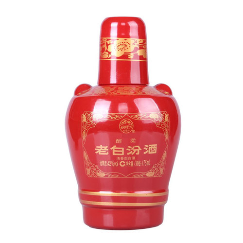 山西汾酒 42度醇柔老白汾酒475ML礼盒装清香型国产白酒 - 图1